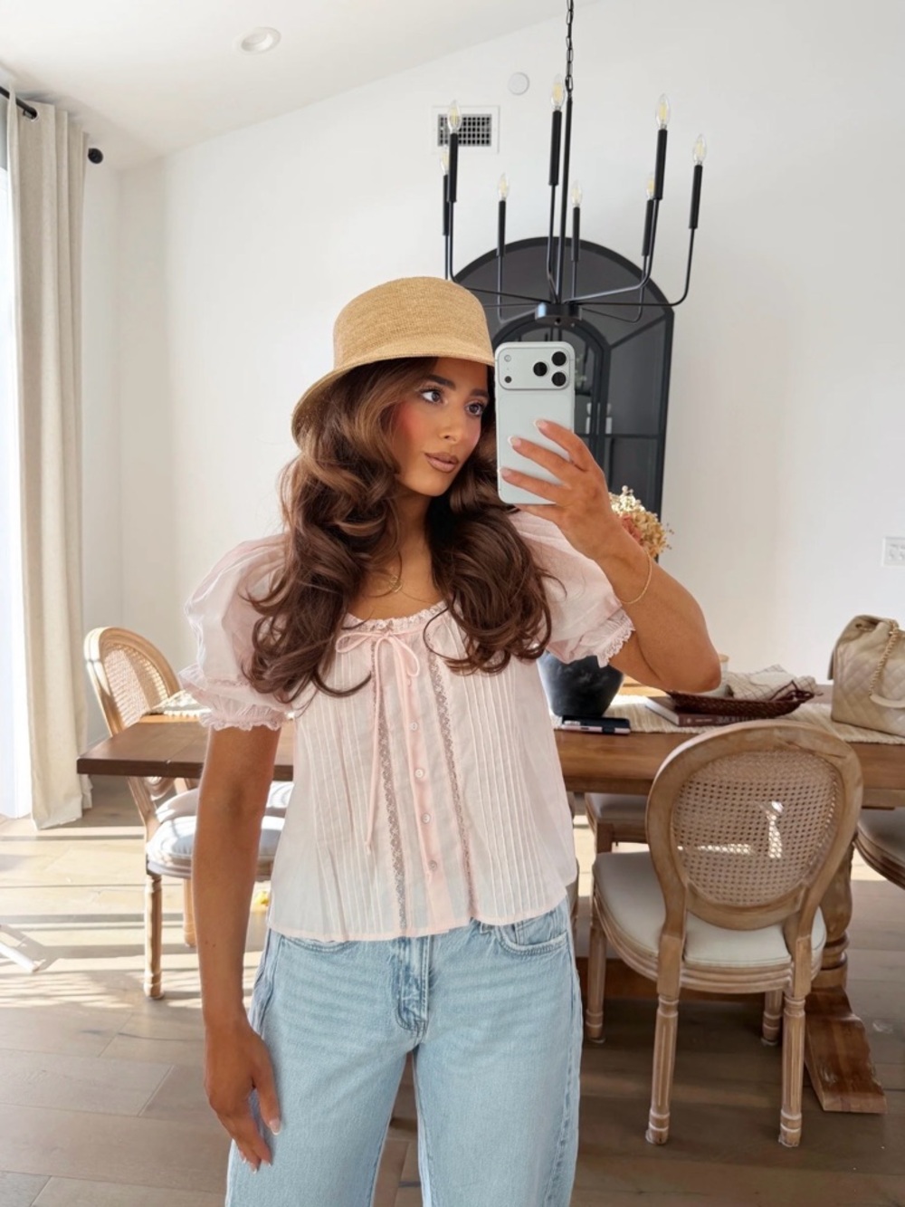 Pink blouse